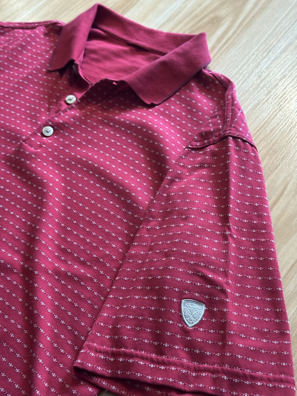 Vintage Nike Golf "Shield Logo" Cotton Polo Collared Shirt- Men's Small
